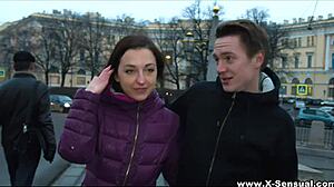 X-Sensual Liona Bee Fingers Shaved Pussy Kisses Licks Before Hardcore Cumshot On Teen Tits