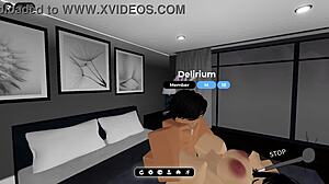 Virgin Roblox Girl Cheats on Boyfriend Surrendering Pussy to Friend's Cock