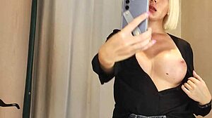 hidden cam catches big tits blonde trying on clothes in fitting room