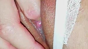 close up japanese slut spreads wet clit for all