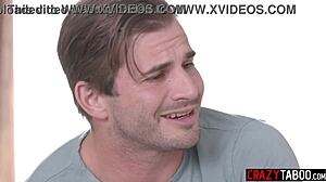 i watch hot blonde teen ride lucky husband's big cock while milf masturbates