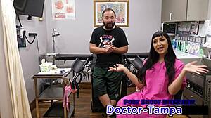 dr tampa's pokin selena sativa's shaved pussy n ass backstage at uni with dildo n fingers makin her moan n gape