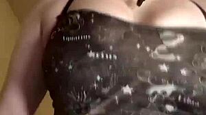 Chubby Tattoo Slut Rips Bra Teasing Huge Natural Tits In Jerk Off Instructions Cum With Me