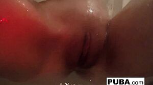 Busty Brett Rossi Soaks in Bath and Fingers Horny Pussy!