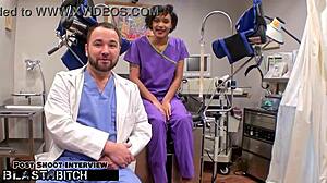 jackie banes sneaks backstage as student but gets caught gagging on deepthroat bbc doggystyle