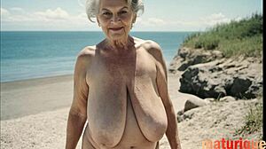 Vintage grannies in lingerie flaunt huge tits and curvy bodies in retro BBW fantasy scene