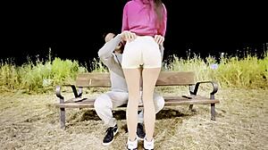 Neighbor Fucks Dirty Girl on Dark Street?