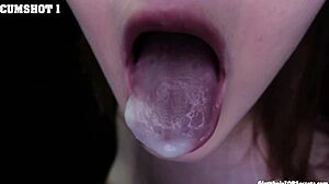 Does Ava savor that gloryhole cum taste on her tongue?