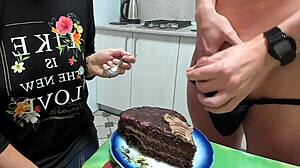 my heart races feeling fresh cum creampie from that young stud in cfnm food fetish