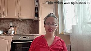 kinky glasses girl with huge long nails teases fetish style