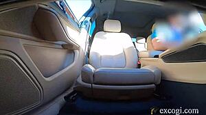 Slim Tall Riley June Debuts with Bent Over Car Fuck and Facial Cumshot