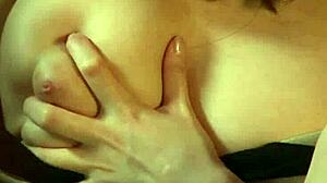 shy japanese teen fingers her hairy wet pussy closeup moaning for you