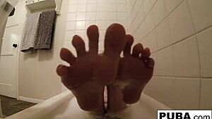 Busty Brett Rossi Soaks in Bath and Fingers Horny Pussy!