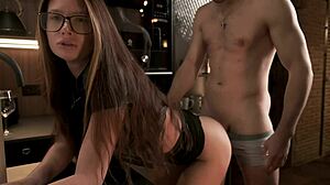 Delayed my flight seduced the cute secretary paid her cash and finished on her face