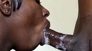submissive girlfriend slurps huge bbc in sloppy deepthroat closeup