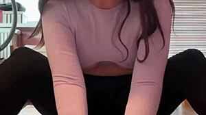 Busty Tattooed Mommy Stretches Curvy Big Tits And Ass In Yoga Pose