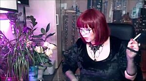 damn my mature bitch moans loud on cam toys deep in shaved pussy