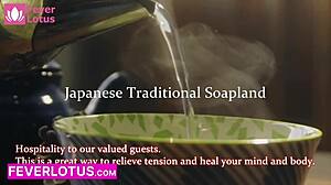 white guy dives into mina asahi's traditional japanese soapland with fever lotus touches