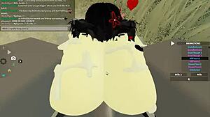 in roblox fantasy, new zealand whore rides big cock doggystyle with wet tits and deepthroat