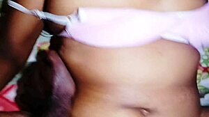 Desi stepmom strips nude fucking with telugu dirty talk and big natural tits