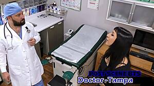 dr tampa's pokin selena sativa's shaved pussy n ass backstage at uni with dildo n fingers makin her moan n gape