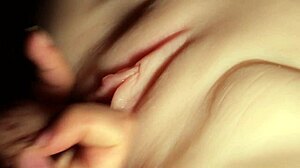 Watch this fuck doll's big pussy get gouged by deep fingering close up
