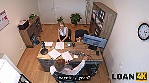 Loan4k. Cute Czech Wife Fucks on Office Desk for Loan Approval