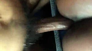 ebony teen sneaks curved dick pounding while family nearby