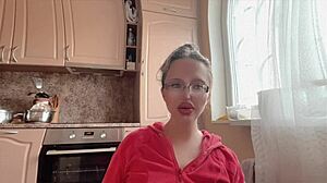 kinky glasses girl with huge long nails teases fetish style