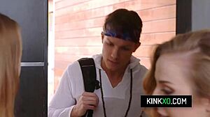 Bratty stepsisters Karla Kush and Diana Grace fuck undercover cop to dodge jail time?