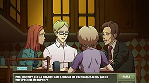 Blonde coed slut gets monster cock facial in classroom!