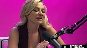 Blake Blossom fingers her hairy pussy up close to explosive solo orgasm