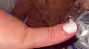 Arabian snowwhite stuffs food into her pussy in la