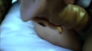 my young slut gf stuffs huge dildo and vibrator in pussy till she squirts cum.