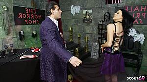 vampire cosplay ffm threesome huge tits girls thrill old guy