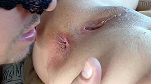 hey check out this closeup of wife's ass getting tongue action