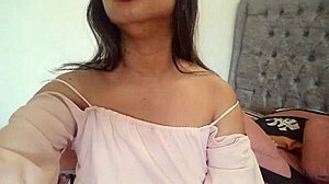 Juicy Latina Fingers Gaping Pussy and Big Clit on Bed Recounting First Anal Stretch