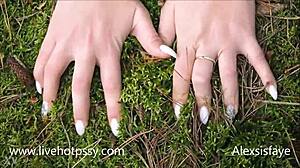 couple sucks tits and fucks deep in forest outfit play