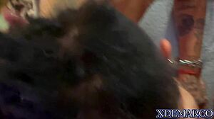my brother's alternative girlfriend sucked my cock so good while he was out she milked every drop