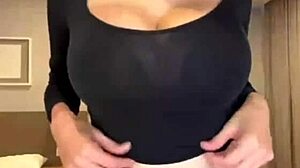 stepmom teases with her huge milky naturals up close