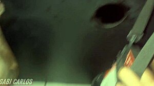 me and my redhead friend at swing house gloryhole sucking hard while cuck films 😍👅
