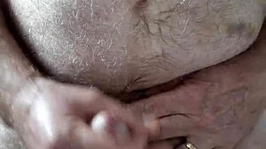 Rustyas1 Jerks Hairy Big Belly Small Cock Happily!