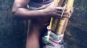 wanna see sexy young babe take hard CUM on her ass in the forest