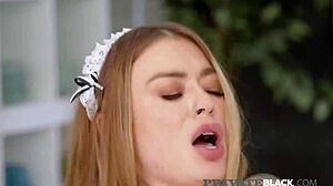 Private Black Maid Misha Maver's Pussy Drilled Deep by Monster BBC