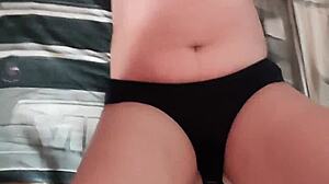 watch this asian college teen stroke my cock with her bare feet