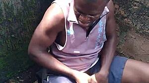 wanna see sexy young babe take hard CUM on her ass in the forest