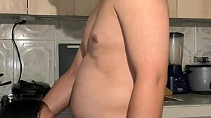 Intensely Pounding Stepmom's Wet Pussy in Kitchen Frenzy