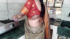 Village Beauty Bhabhi's TIGHT PUSSY Filled Early Morning Kitchen DEVAR Sex Creampie