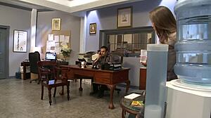 raw lust explodes fucking hot milf secretary on desk