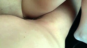 Risky public car blowjob turns into close up pov fucking moaning to orgasm on big tits